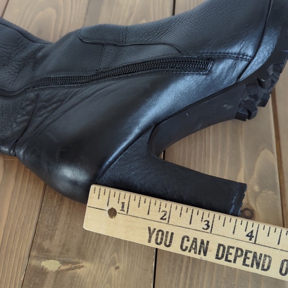 RUDSAK Textured Black Leather Heeled Boots - Picture 11 of 12